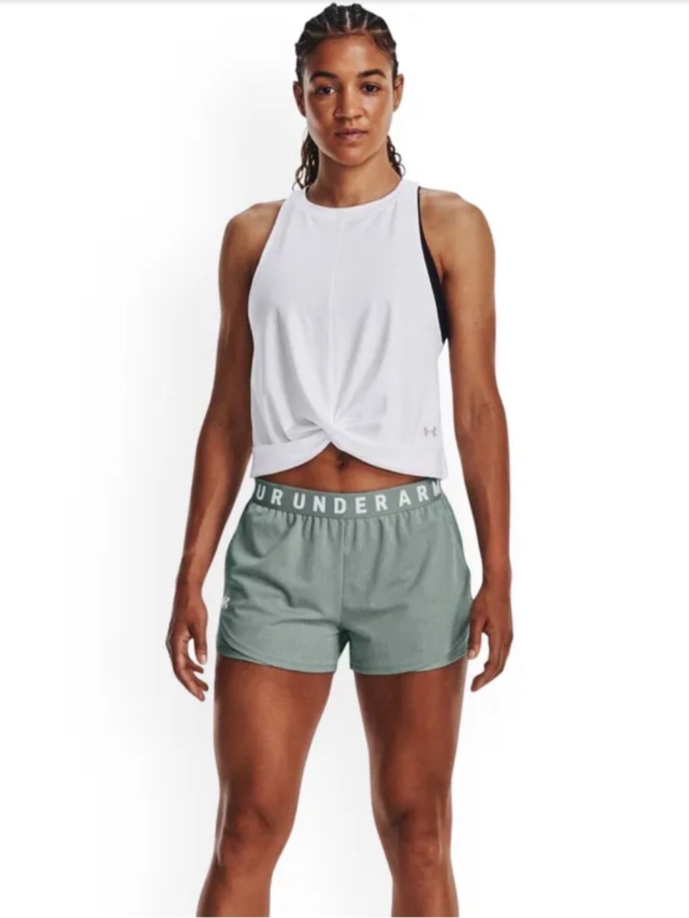 Under Armour Play Up Loose Fit Green Shorts Small